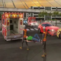 Ambulance Endless Race in City