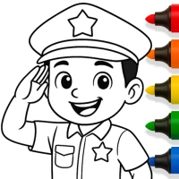 Professions Coloring Book Kids
