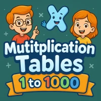 Multiplication Tables 1 to 100